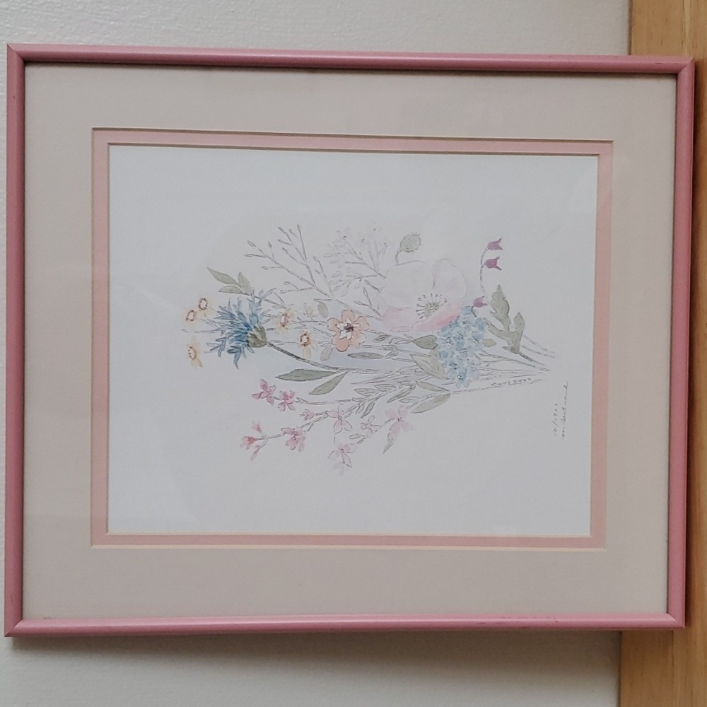 Two Vintage Mary Vencent Bertrand Garden Favorites Signed and Numbered Prints